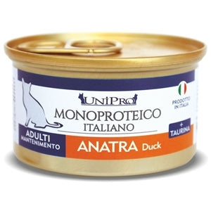 Unipro Unicamente Anatra 85gr Monoproteico Lattina Unipro Unicamente Anatra 85gr Monoproteico Lattina